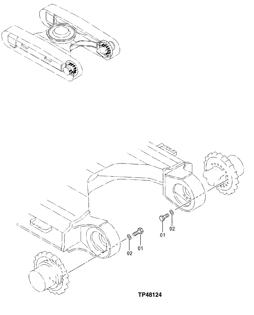 Схема запчастей John Deere 00LC - 25 - TRAVEL DEVICE SUPPORT 0260 HYDRAULIC SYSTEM