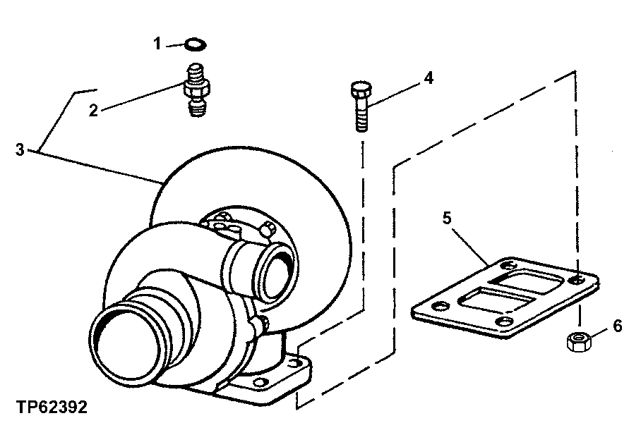 Схема запчастей John Deere 00LC - 53 - TURBOCHARGER (071872 - ) 0416A TURBOCHARGER PE6068TT051 PE6068TT051