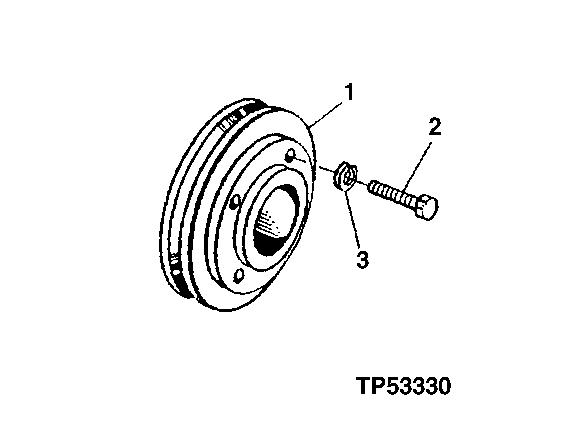 Схема запчастей John Deere 00LC - 115 - CRANKSHAFT AUXILIARY DRIVE PULLEY ( - 830633) 0429B Fan Drive (Damper, Idler, Pulleys, & Belt) T06068TT051 T06068TT051