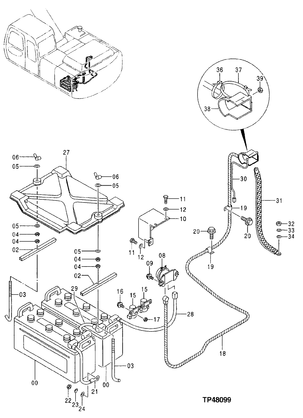 Схема запчастей John Deere 00LC - 153 - ELECTRIC PARTS ( - 500000) 1674 WIRING HARNESS AND SWITCHES