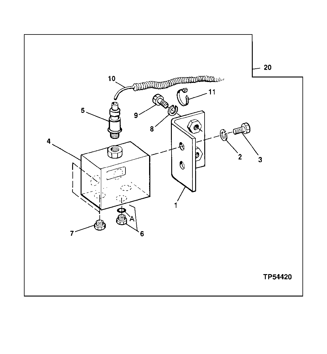 Схема запчастей John Deere 00LC - 166 - ATTACHMENT MODE KIT 1674 WIRING HARNESS AND SWITCHES