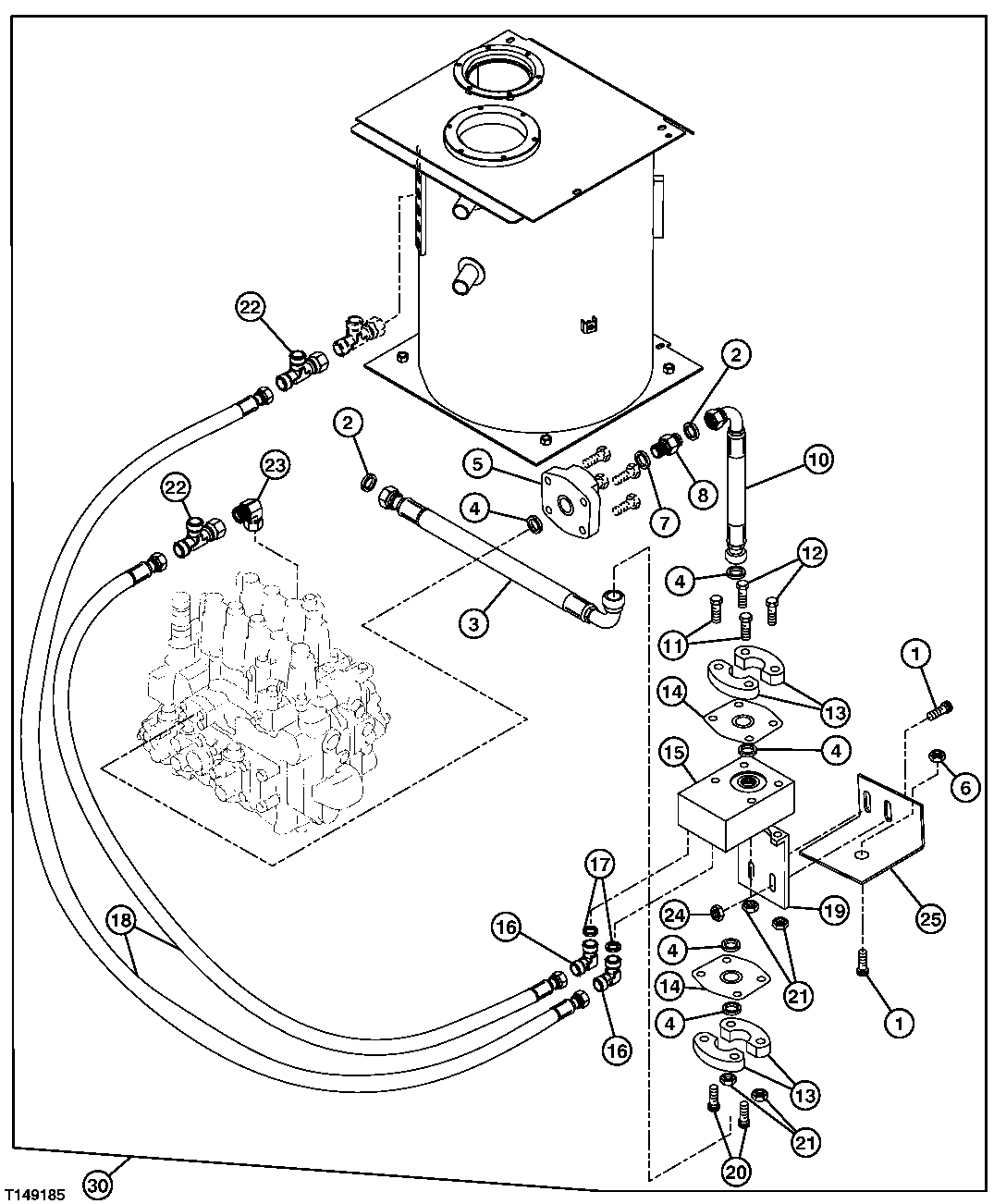 Схема запчастей John Deere 00LC - 253 - ARM REDUCED DRIFT KIT 2160 VEHICLE HYDRAULICS