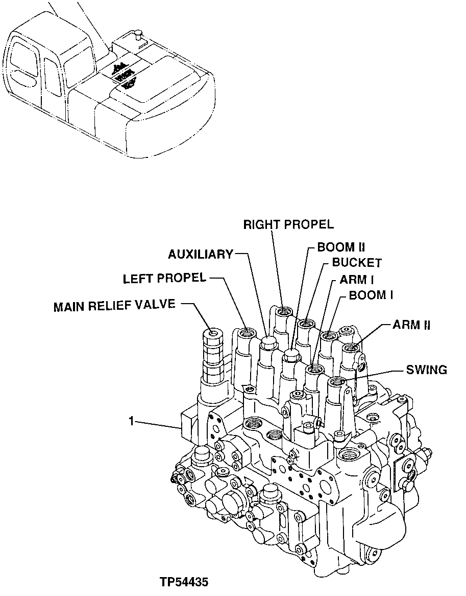 Схема запчастей John Deere 00LC - 317 - CONTROL VALVE 3360 HYDRAULIC SYSTEM