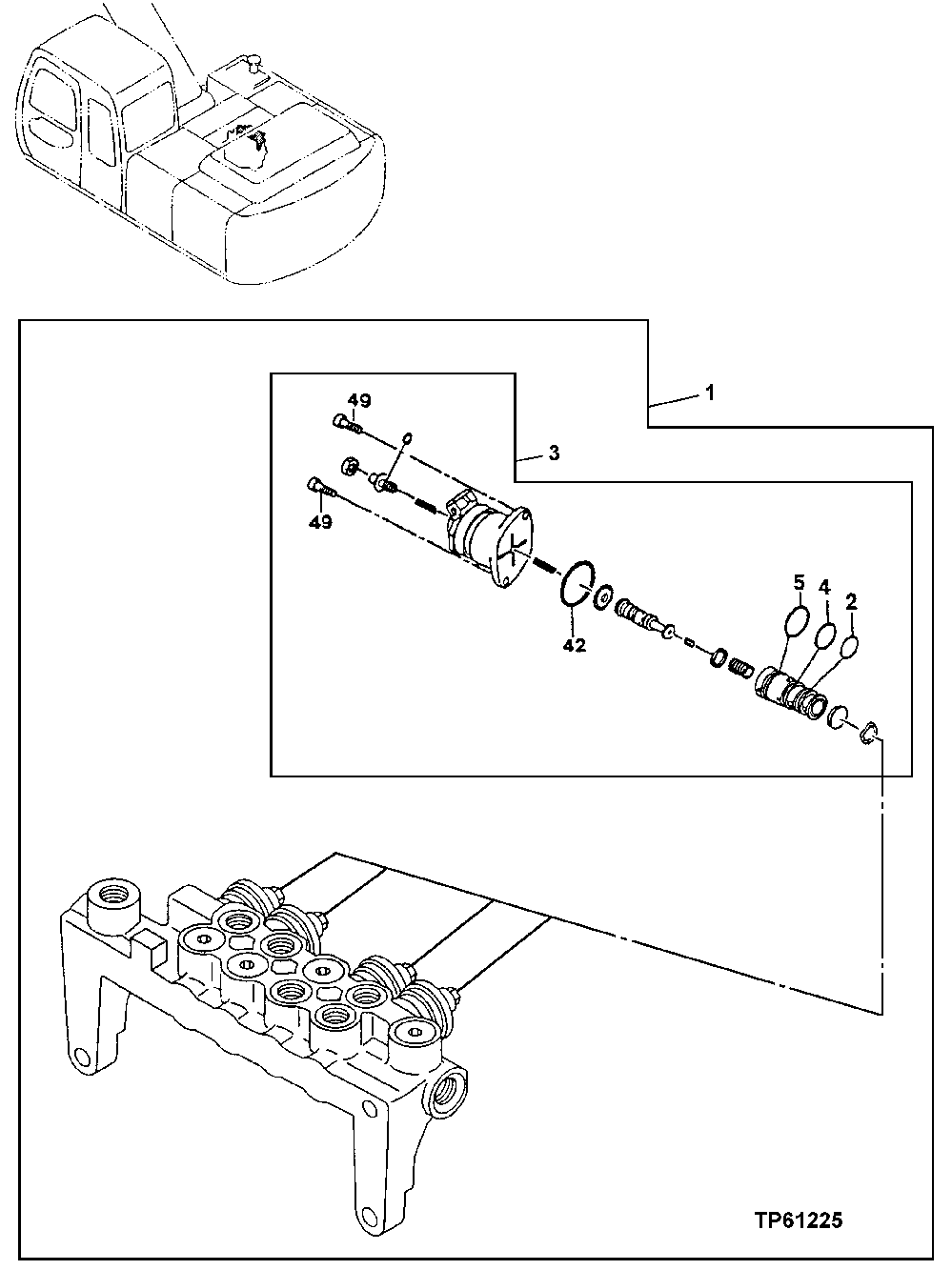 Схема запчастей John Deere 00LC - 324 - SOLENOID VALVE 3360 HYDRAULIC SYSTEM