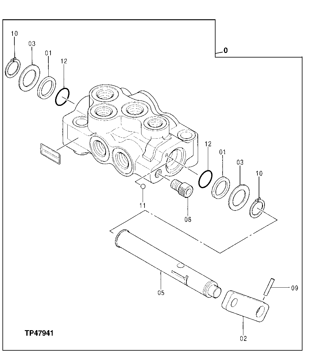 Схема запчастей John Deere 00LC - 341 - LOCK VALVE 3360 HYDRAULIC SYSTEM