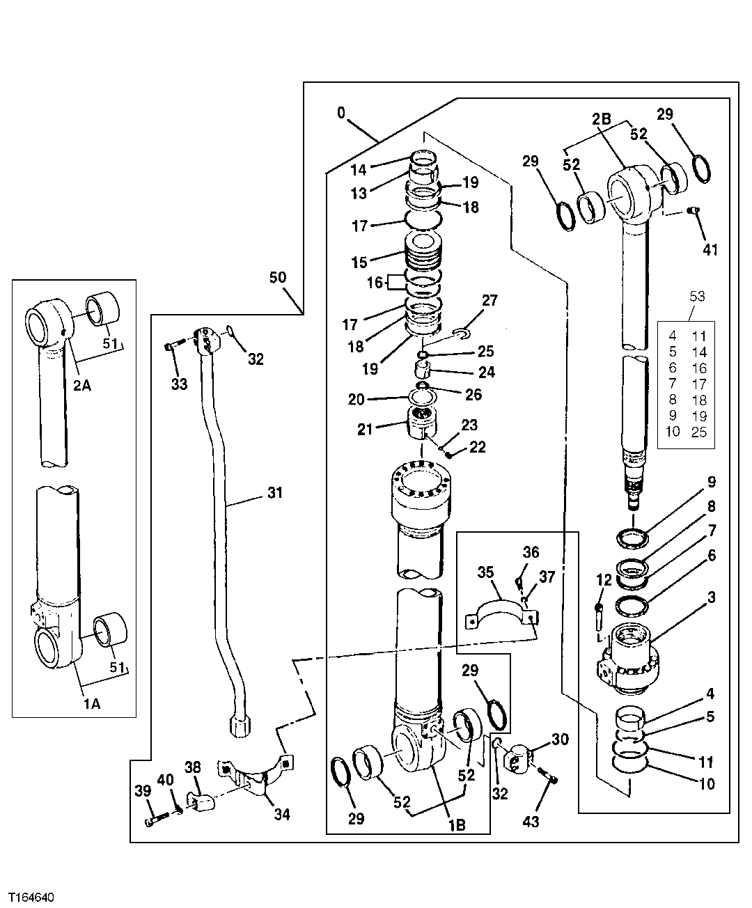 Схема запчастей John Deere 00LC - 350 - Arm Cylinder 3360 HYDRAULIC SYSTEM