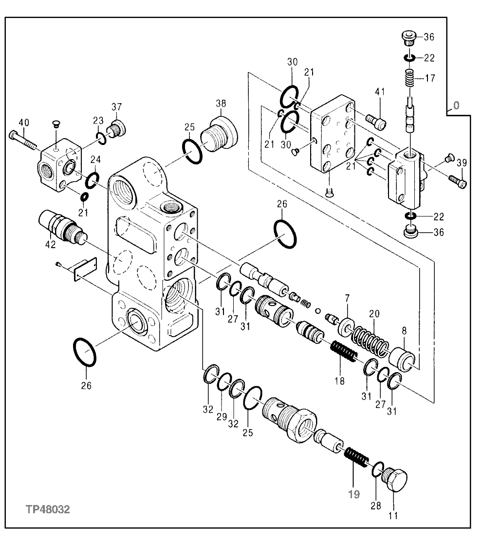 Схема запчастей John Deere 00LC - 355 - HOLDING VALVE 3360 HYDRAULIC SYSTEM