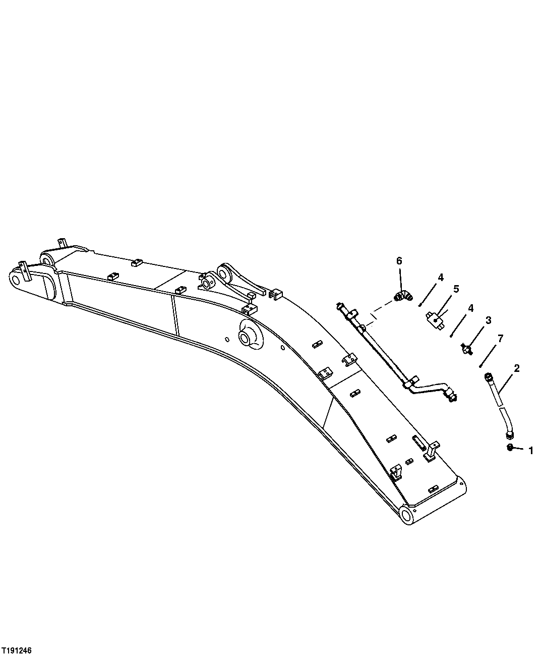 Схема запчастей John Deere 00LC - 358 - AUXILIARY HYDRAULIC OPTIONAL LOW PRESSURE RETURN PLUMBING 3360 HYDRAULIC SYSTEM