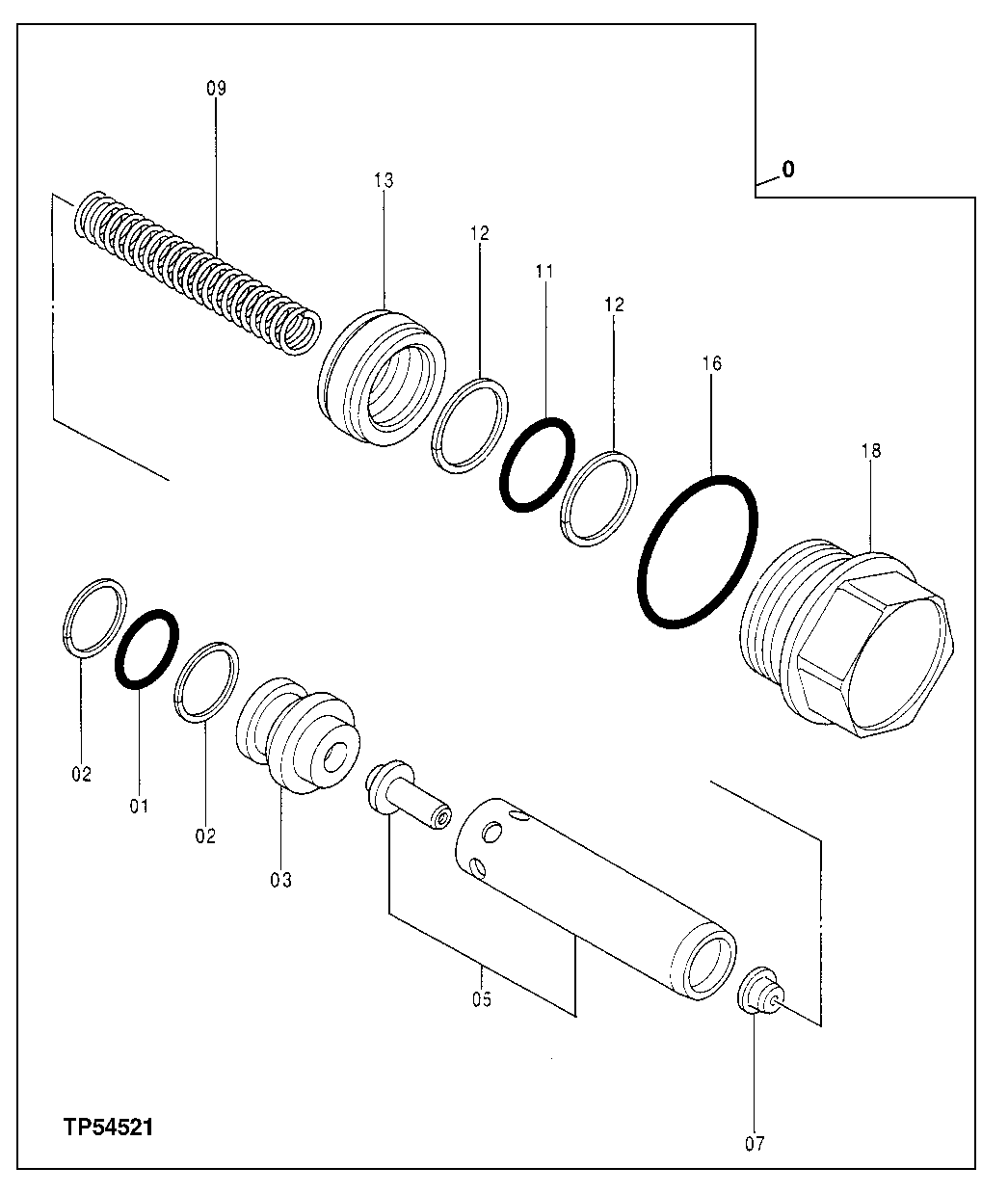 Схема запчастей John Deere 20 - 23 - Relief Valve 0260 HYDRAULIC SYSTEM