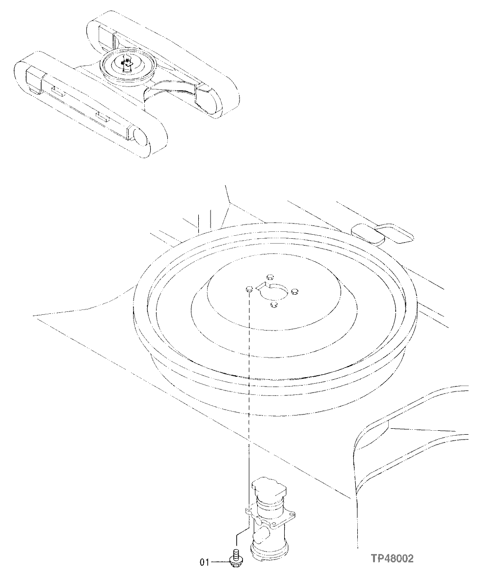 Схема запчастей John Deere 20 - 26 - CENTER JOINT SUPPORT 0260 HYDRAULIC SYSTEM