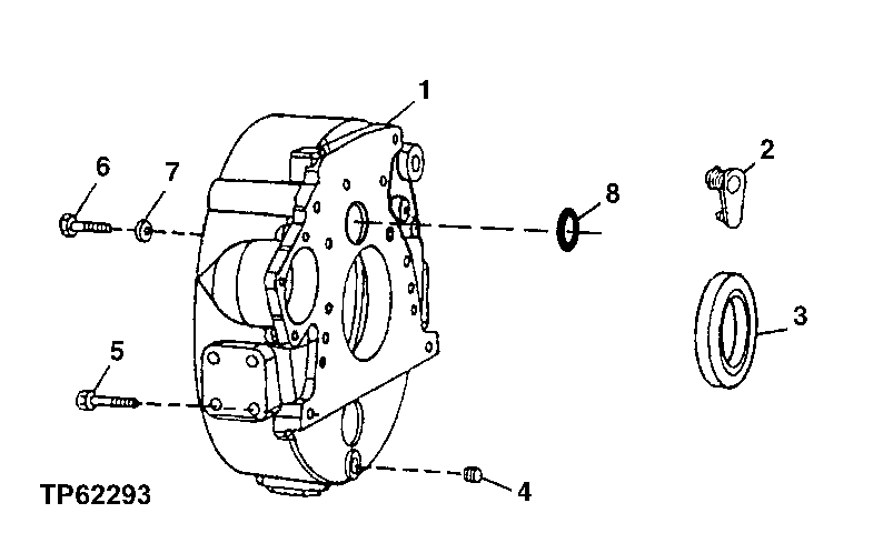 Схема запчастей John Deere 20 - 61 - FLYWHEEL HOUSING (PE6068TT051) (ESN.071872- ) (071872 - ) 0400A Engine 4045HP051-RE508144 4045HP051