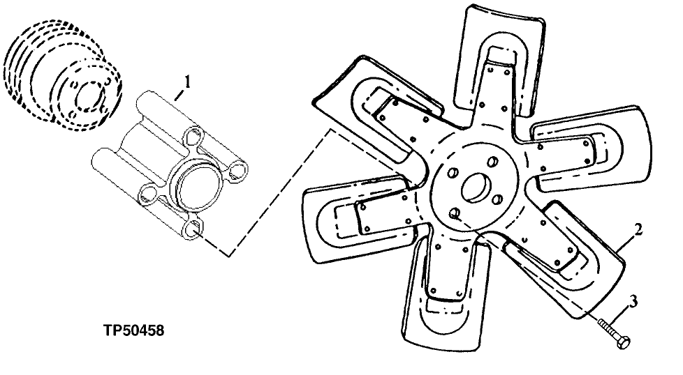 Схема запчастей John Deere 20 - 174 - Fan Blade 0510 Engine Cooling Systems