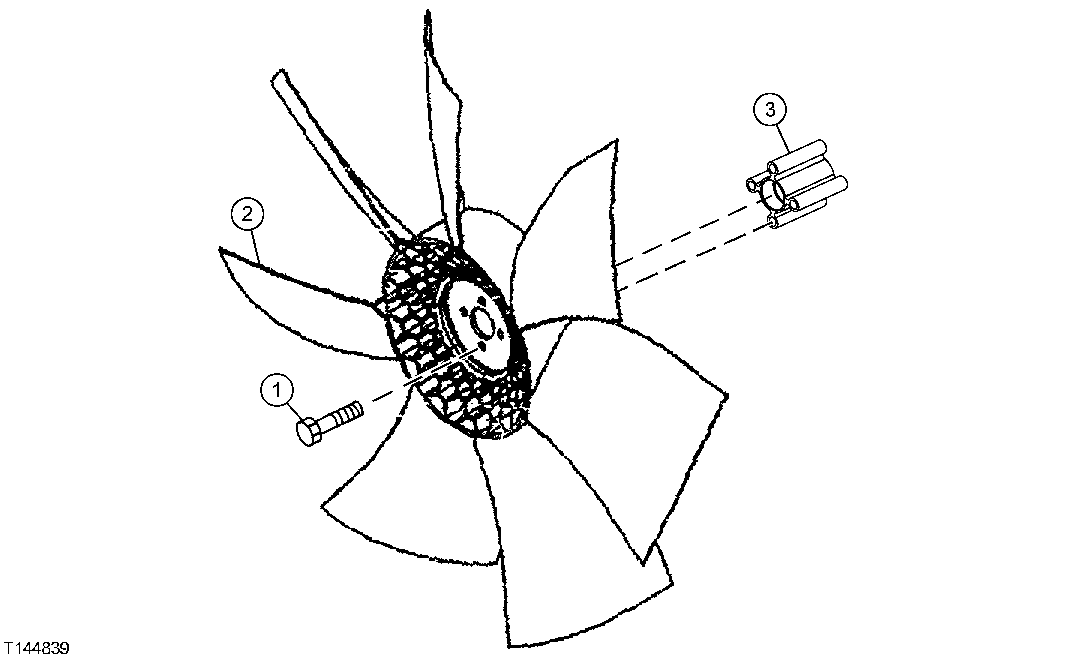 Схема запчастей John Deere 20 - 175 - Fan Blade And Spacer (PE4045HP050) 0510 Engine Cooling Systems