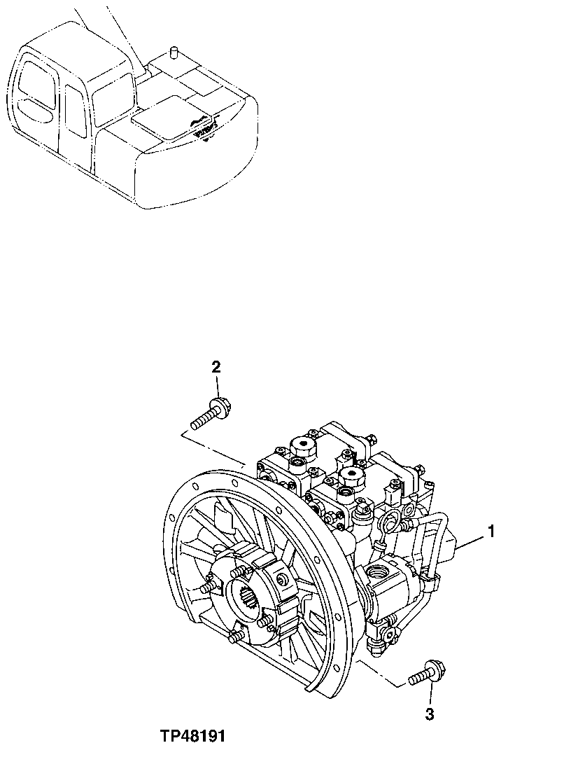 Схема запчастей John Deere 20 - 267 - Main Hydraulic Pump 2160 Vehicle Hydraulics