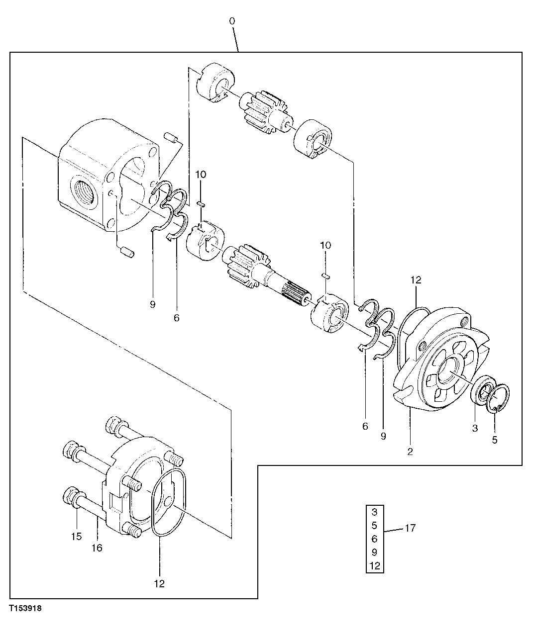 Схема запчастей John Deere 20 - 271 - PUMP GEAR 2160 Vehicle Hydraulics