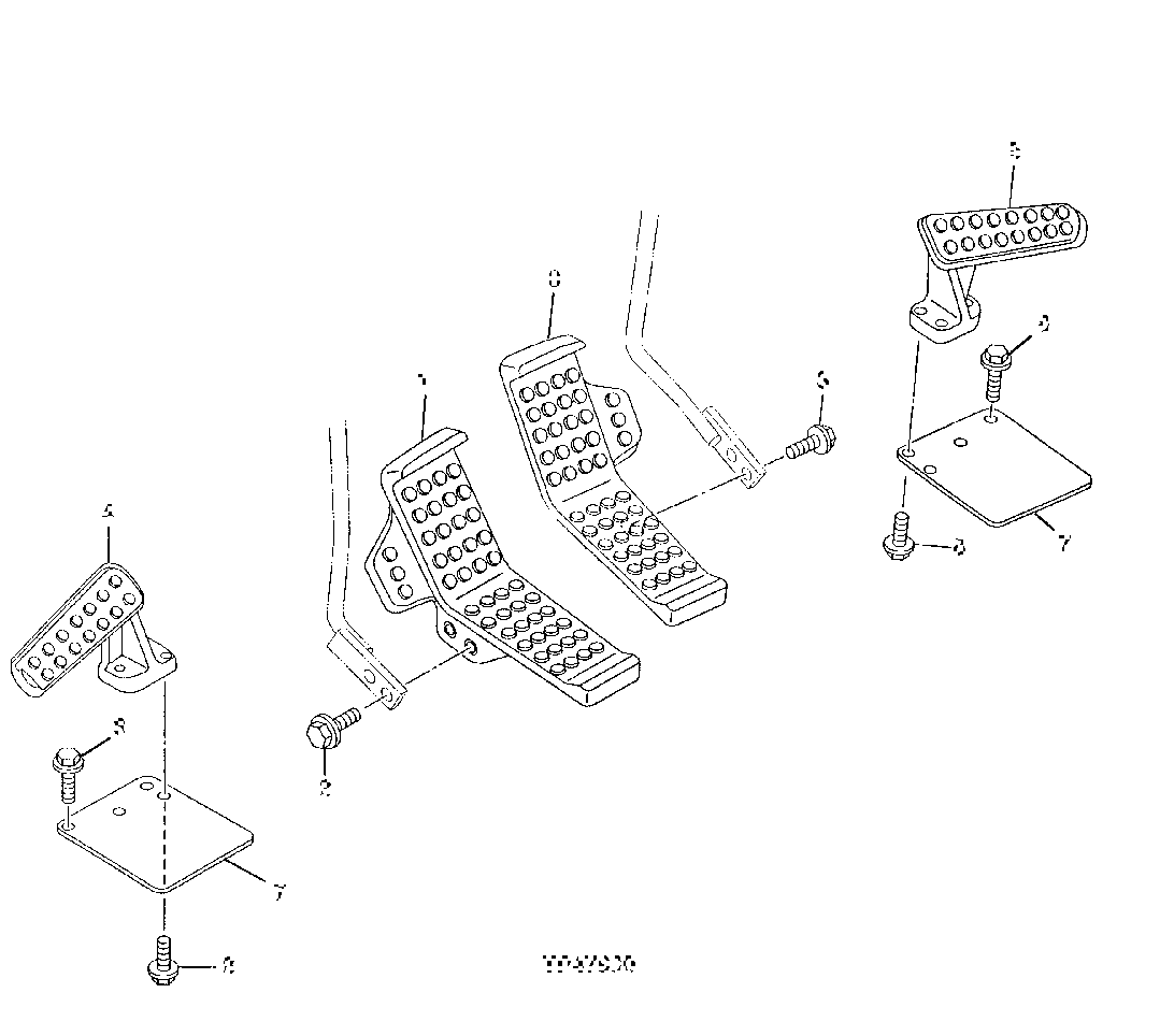 Схема запчастей John Deere 20 - 294 - PROPEL PEDALS 3315 Control Linkage