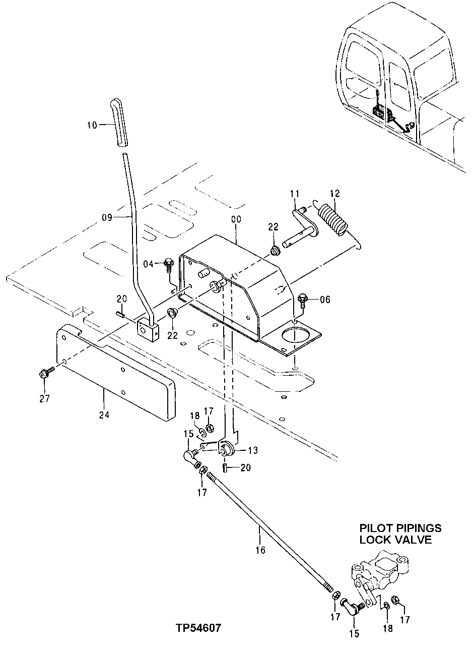 Схема запчастей John Deere 20 - 298 - LOCK LEVER 3315 Control Linkage