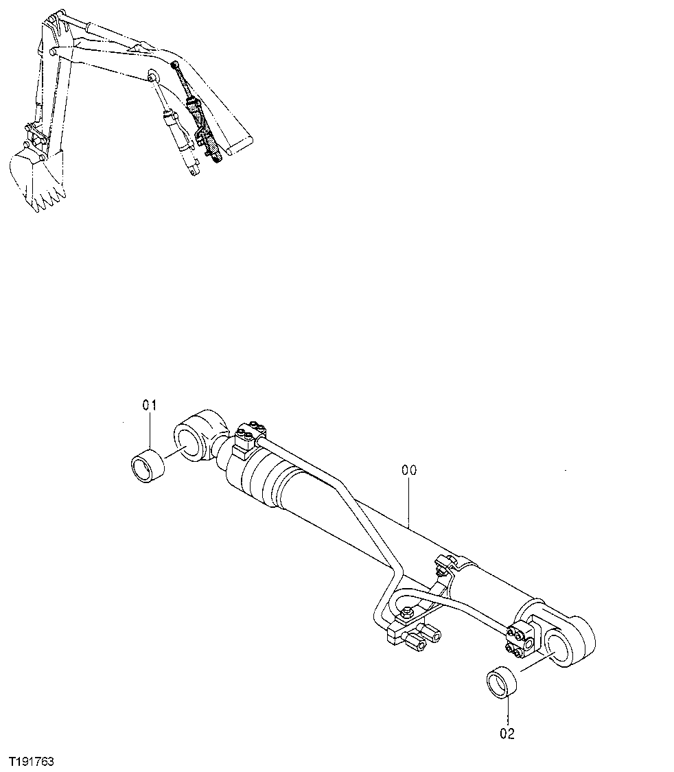 Схема запчастей John Deere 20 - 350 - Right Boom Cylinder 3360 HYDRAULIC SYSTEM