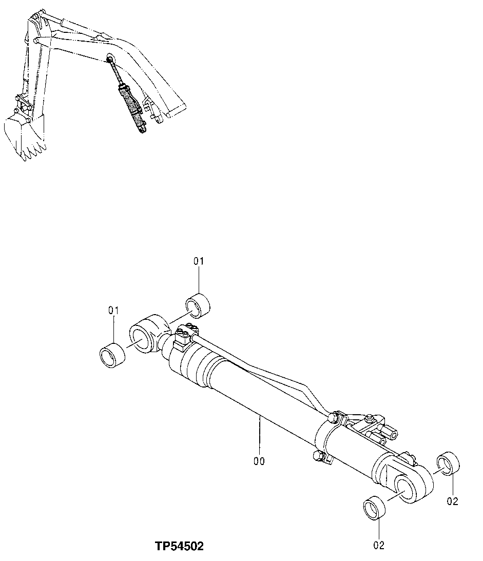 Схема запчастей John Deere 20 - 352 - Left Boom Cylinder 3360 HYDRAULIC SYSTEM