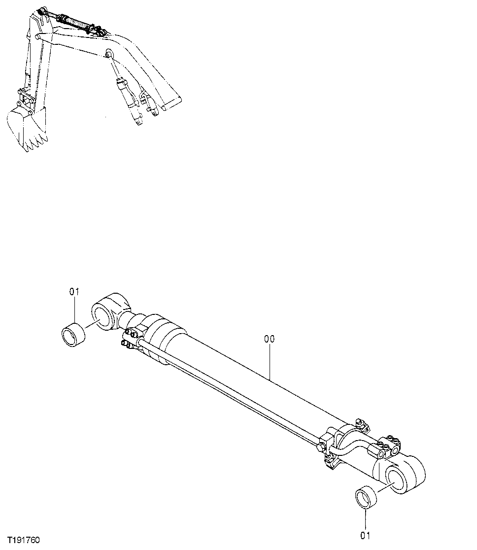 Схема запчастей John Deere 20 - 354 - Arm Cylinder 3360 HYDRAULIC SYSTEM