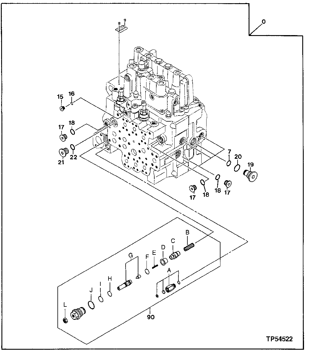 Схема запчастей John Deere 20 - 316 - Control Valve 3360 HYDRAULIC SYSTEM