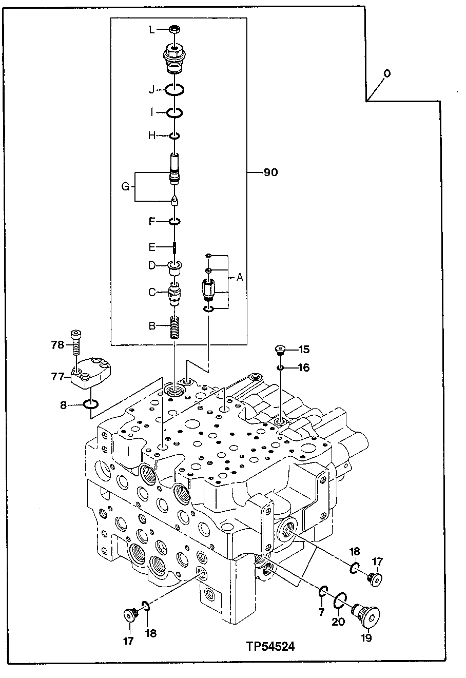 Схема запчастей John Deere 20 - 318 - Control Valve 3360 HYDRAULIC SYSTEM