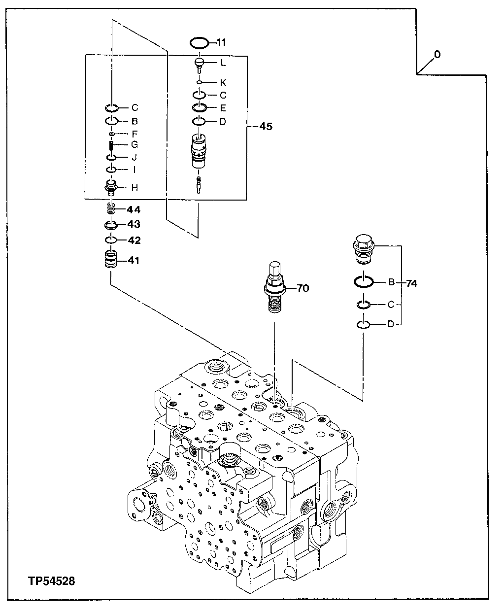 Схема запчастей John Deere 20 - 322 - Control Valve 3360 HYDRAULIC SYSTEM