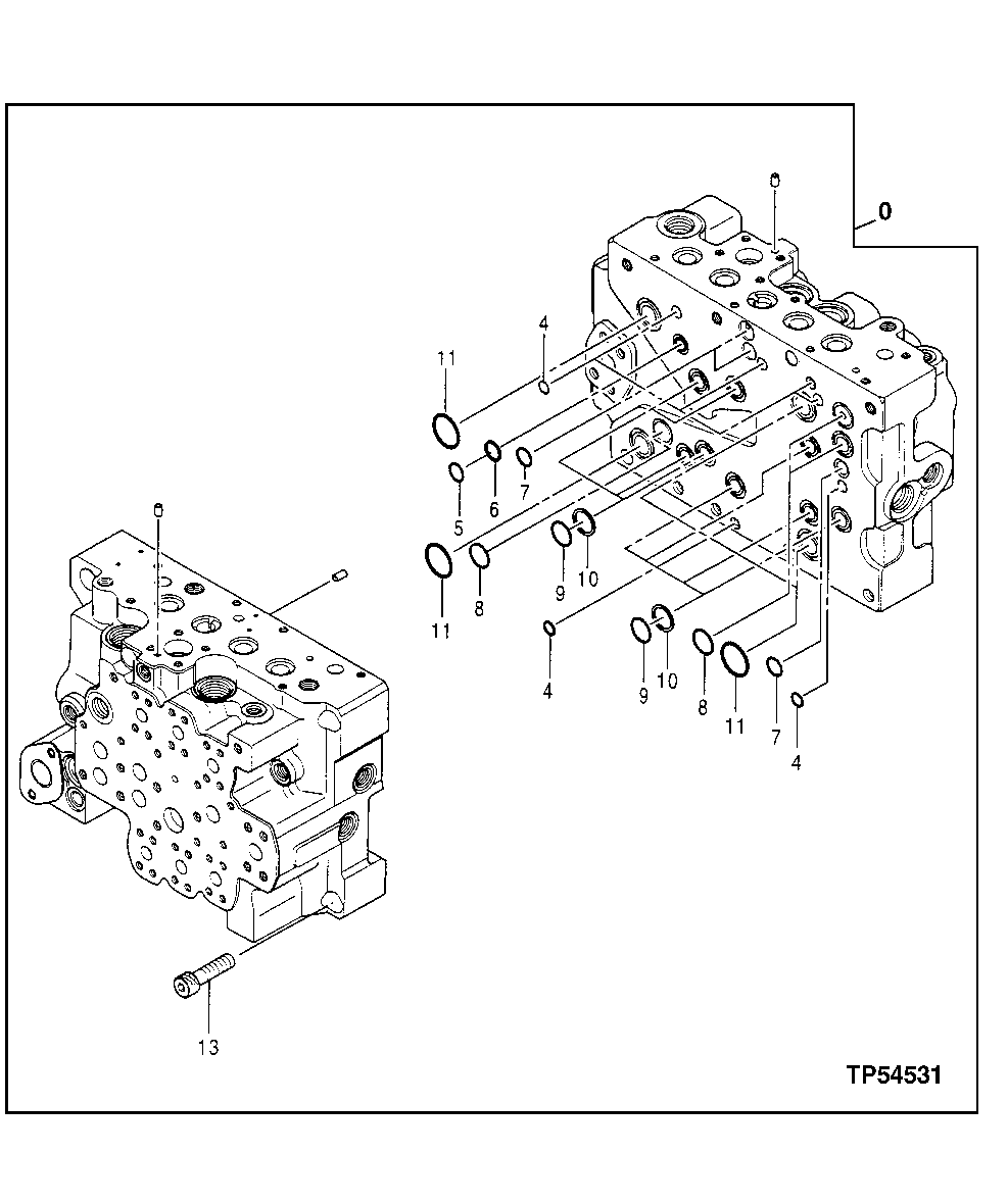 Схема запчастей John Deere 20 - 325 - Control Valve 3360 HYDRAULIC SYSTEM