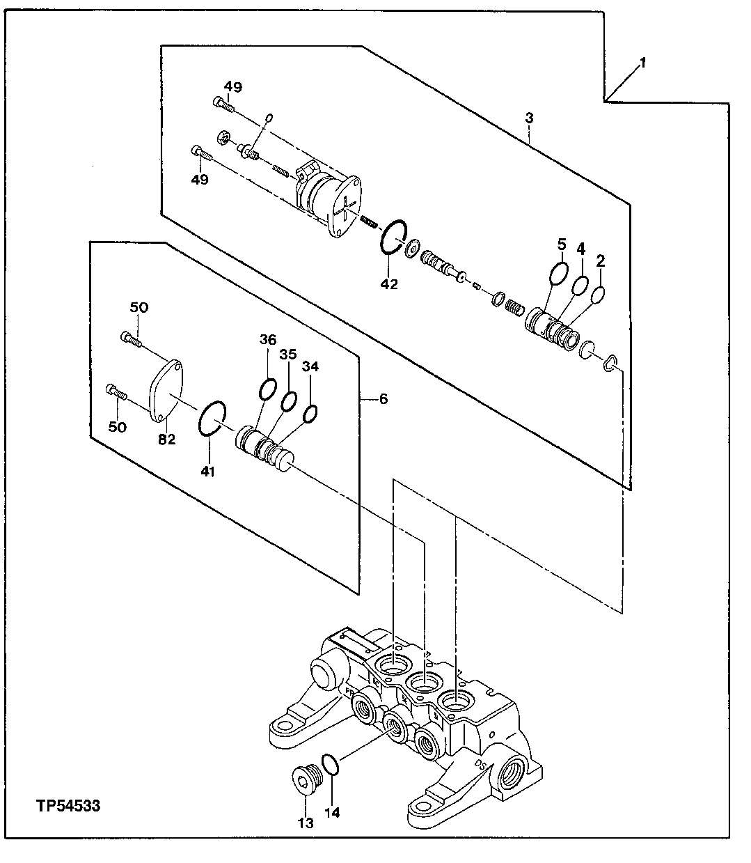 Схема запчастей John Deere 20 - 328 - Solenoid Valve 3360 HYDRAULIC SYSTEM