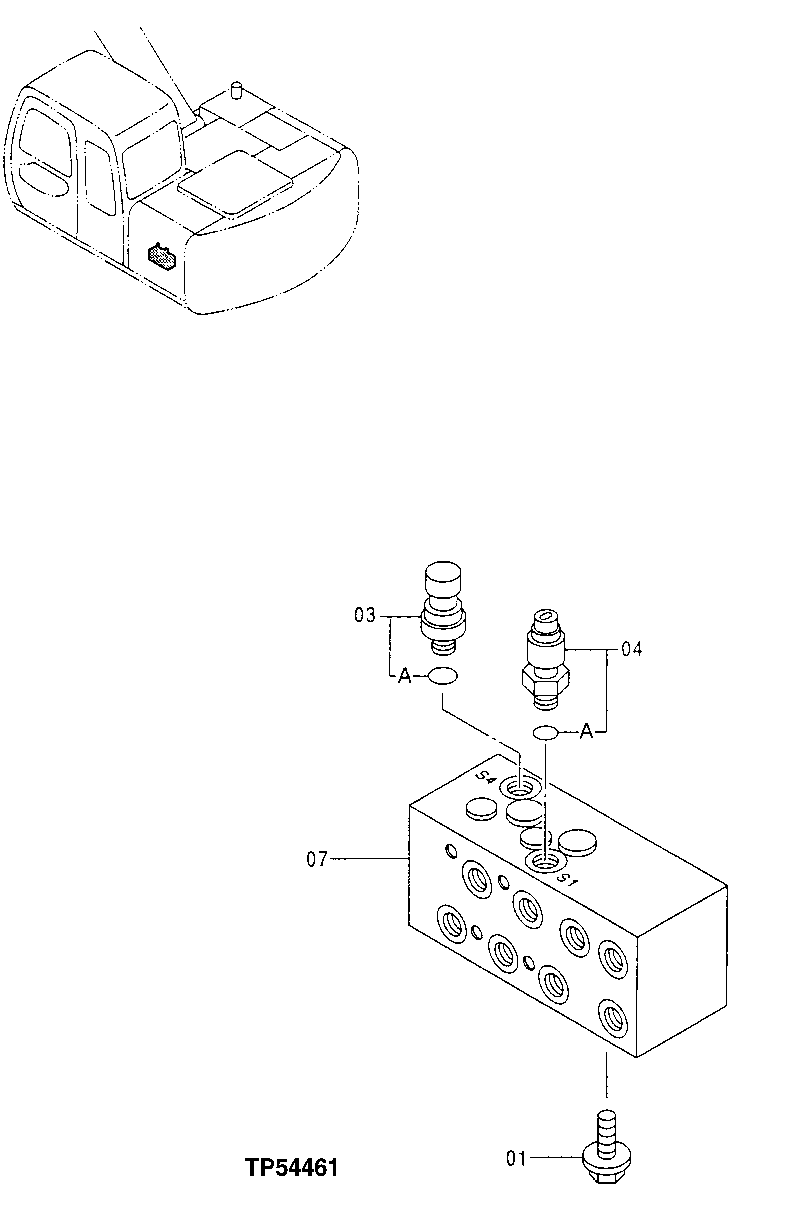 Схема запчастей John Deere 20 - 330 - SHOCKLESS VALVE 3360 HYDRAULIC SYSTEM