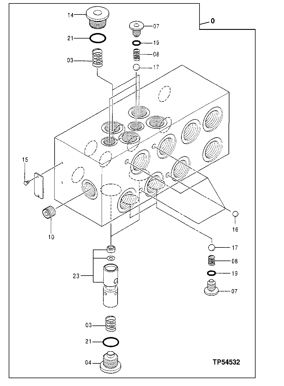 Схема запчастей John Deere 20 - 331 - Flow Control Valve 3360 HYDRAULIC SYSTEM