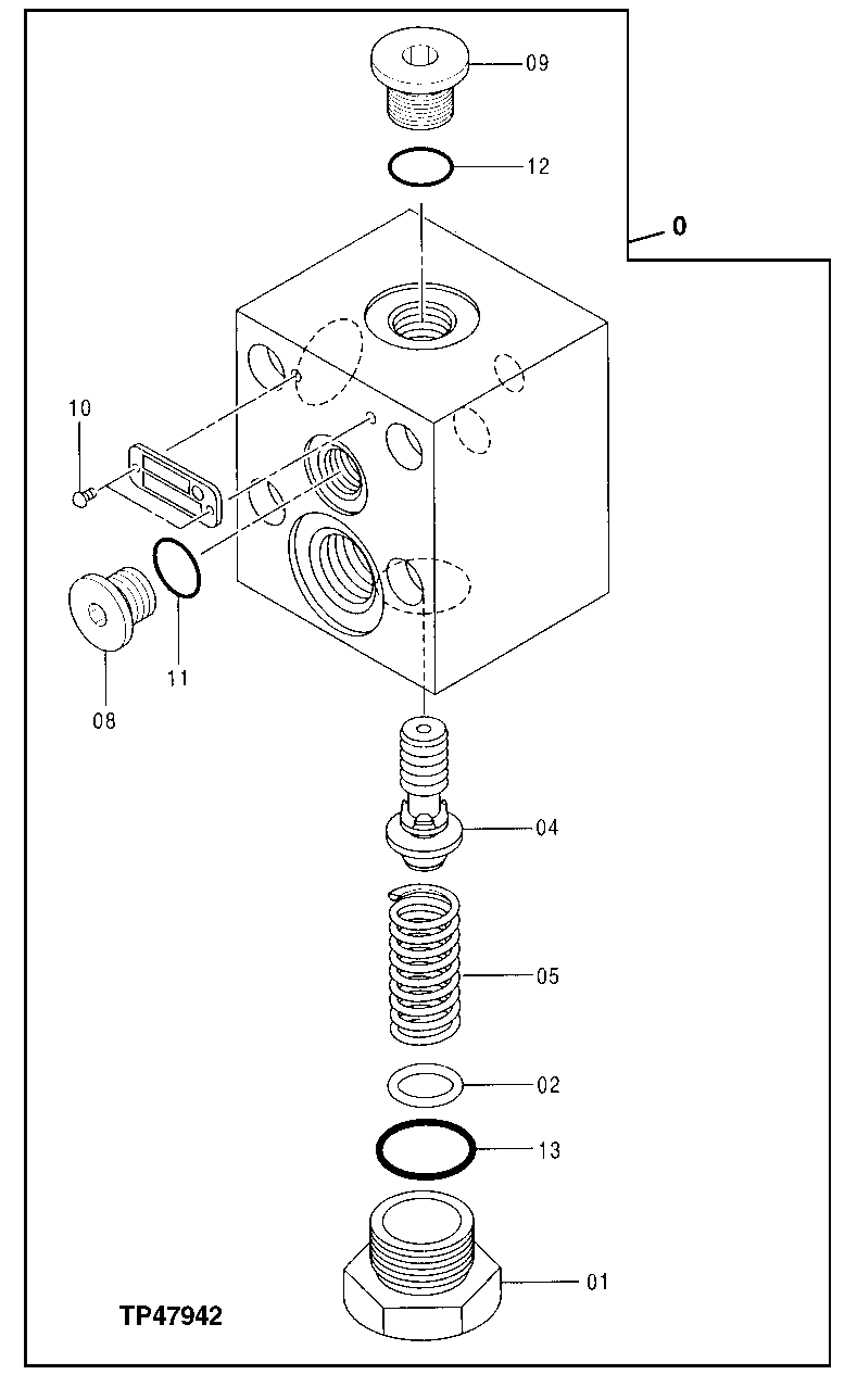 Схема запчастей John Deere 20 - 333 - Relief Valve 3360 HYDRAULIC SYSTEM