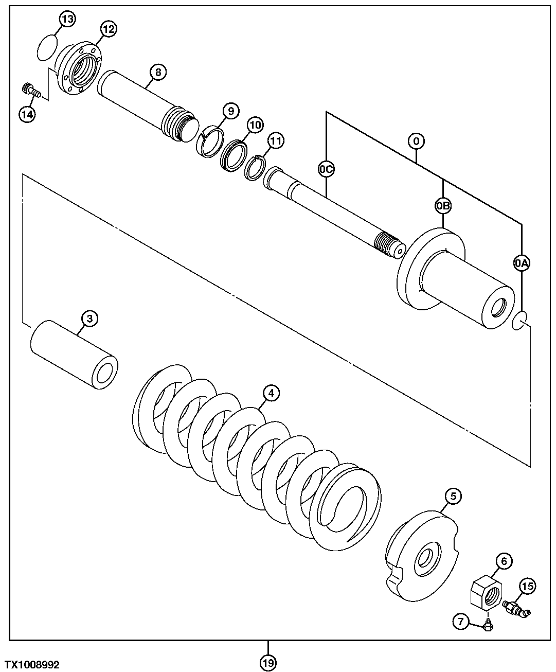 Схема запчастей John Deere 50LC - 5 - TRACK ADJUSTER 0130 Track Systems