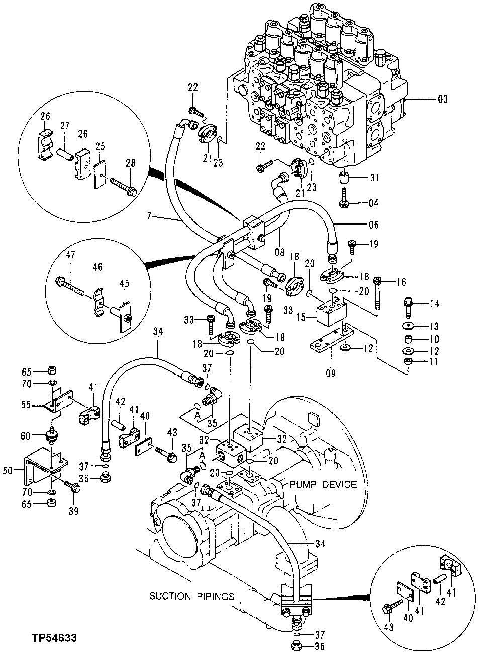 Схема запчастей John Deere 50LC - 187 - Delivery Lines 2160 Vehicle Hydraulics