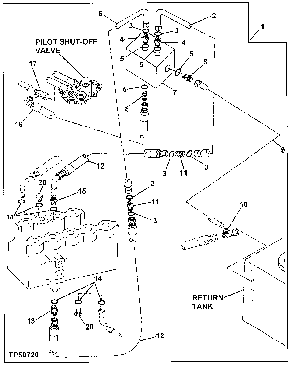 Схема запчастей John Deere 50LC - 266 - Electric Solenoid Valve Kit 3360 Hydraulic System