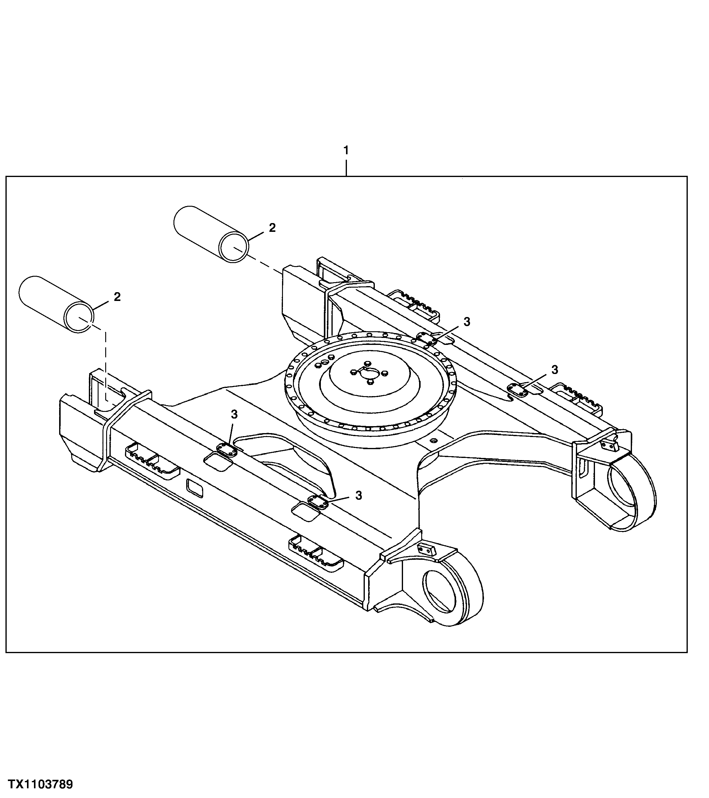 Схема запчастей John Deere 30LC - 1 - TRACK FRAME 0130 Track Systems