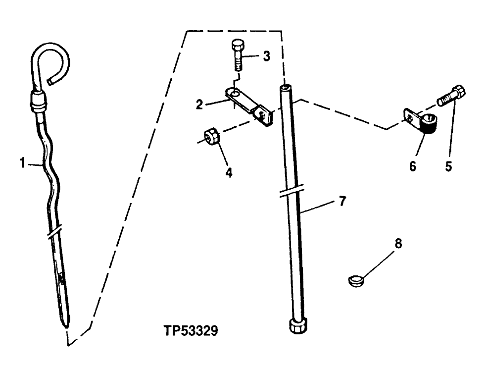 Схема запчастей John Deere 30LC - 38 - Engine Oil Dipstick (046291 - ) 0407A Engine Oiling System TO6068HT051 TO6068HT051