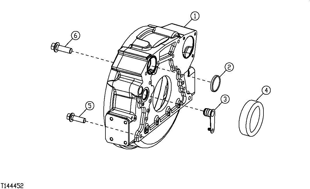 Схема запчастей John Deere 30LC - 67 - Engine Flywheel Housing (046291 - ) 0433A Flywheel, Housing & Fastenings TO6068HT051 TO6068HT051