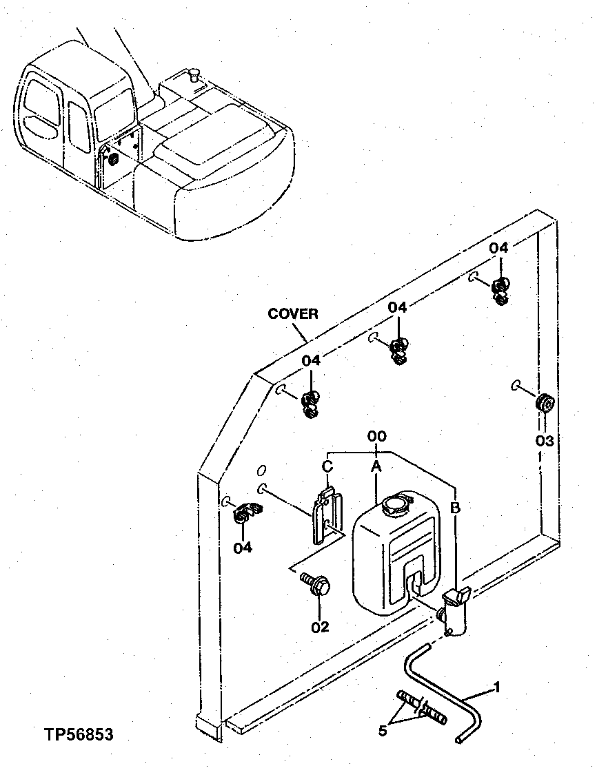 Схема запчастей John Deere 30LC - 171 - Window Washer 1810 Operator Enclosure