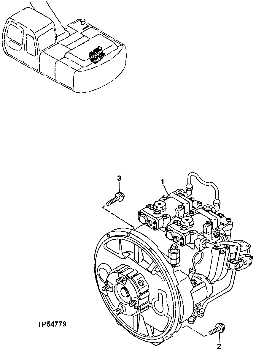 Схема запчастей John Deere 30LC - 220 - Main Hydraulic Pump 2160 Vehicle Hydraulics