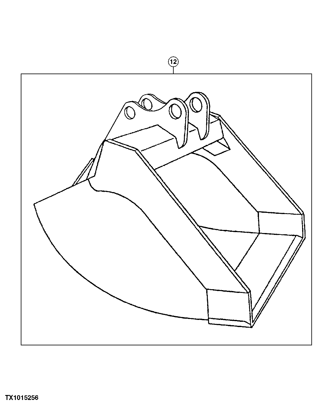 Схема запчастей John Deere 30LC - 251 - Ditching Bucket 3302 Bucket With Teeth