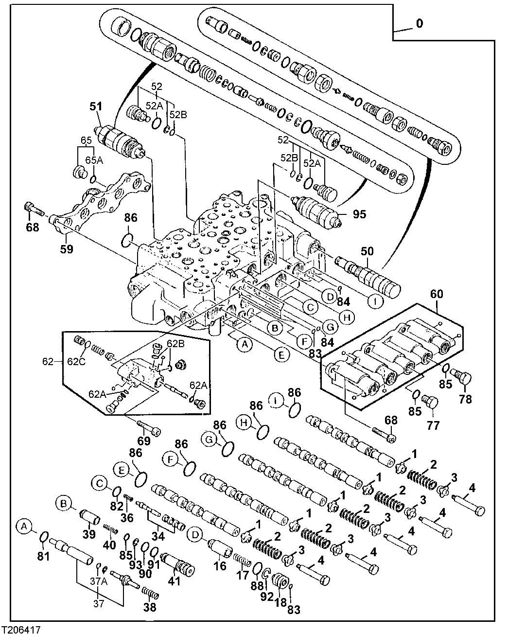 Схема запчастей John Deere 30LC - 295 - Control Valve 3360 Hydraulic System