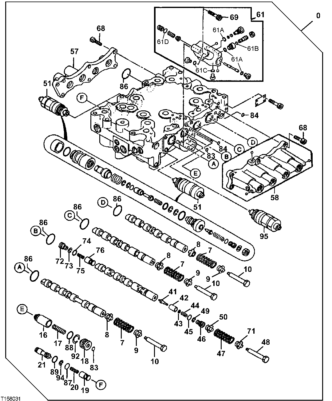 Схема запчастей John Deere 30LC - 296 - Control Valve 3360 Hydraulic System