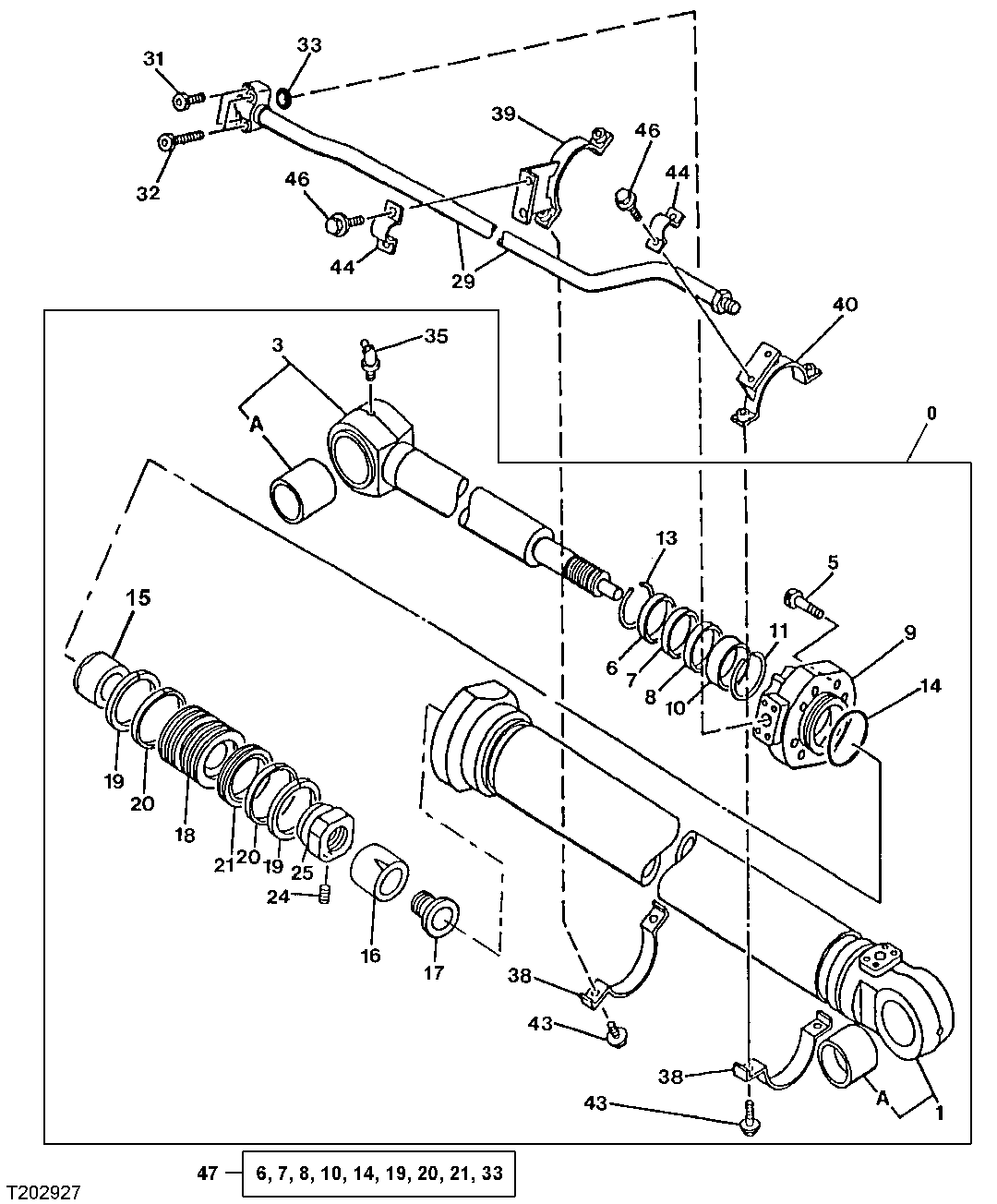 Схема запчастей John Deere 30LC - 325 - Arm Cylinder 3360 Hydraulic System