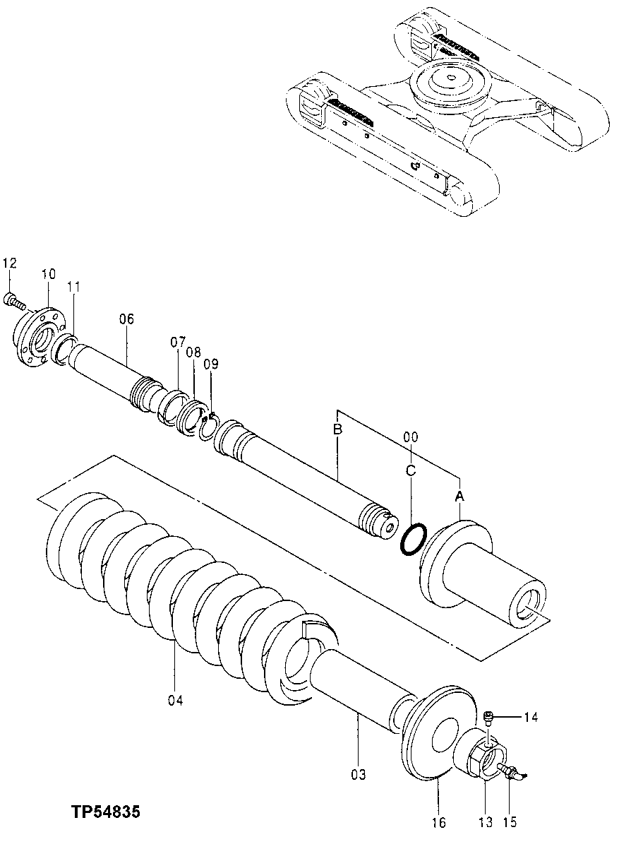 Схема запчастей John Deere 70LC - 7 - Adjuster 0130 Track Systems