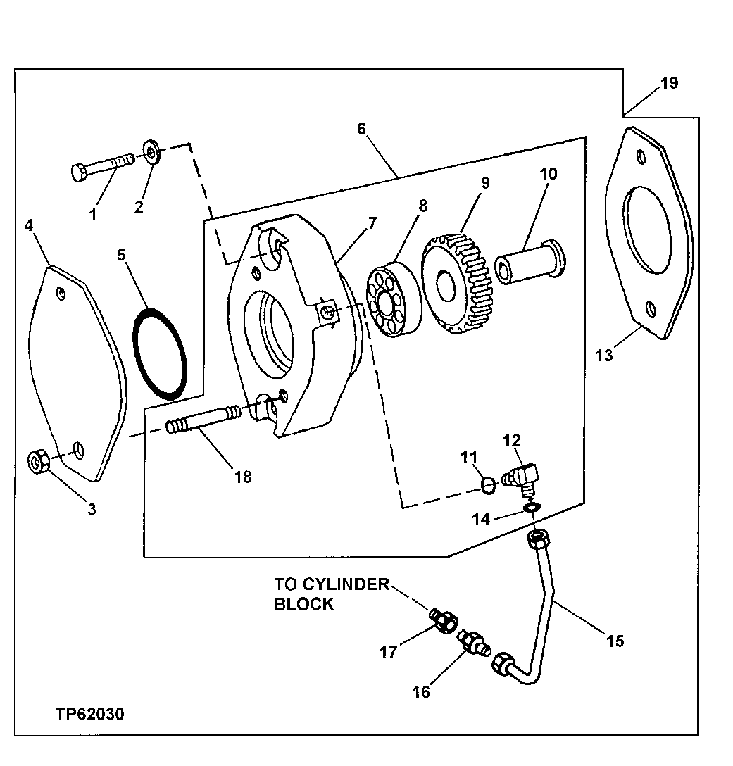 Схема запчастей John Deere 70LC - 183 - Auxiliary Drive Gear Adapter 2160 Vehicle Hydraulics