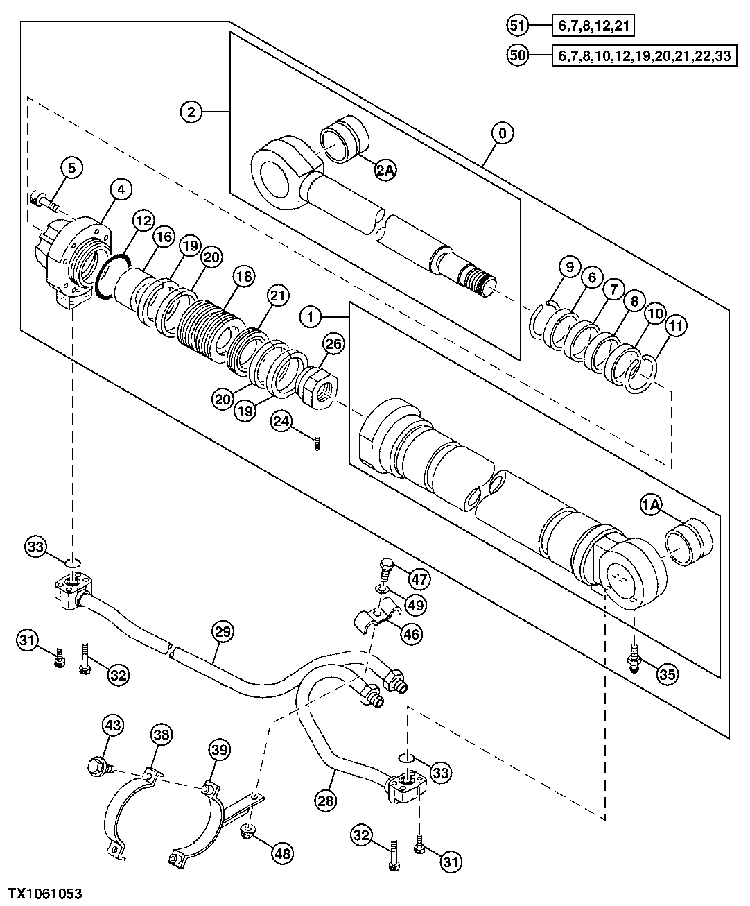 Схема запчастей John Deere 70LC - 267 - Left Boom Cylinder 3360 HYDRAULIC SYSTEM