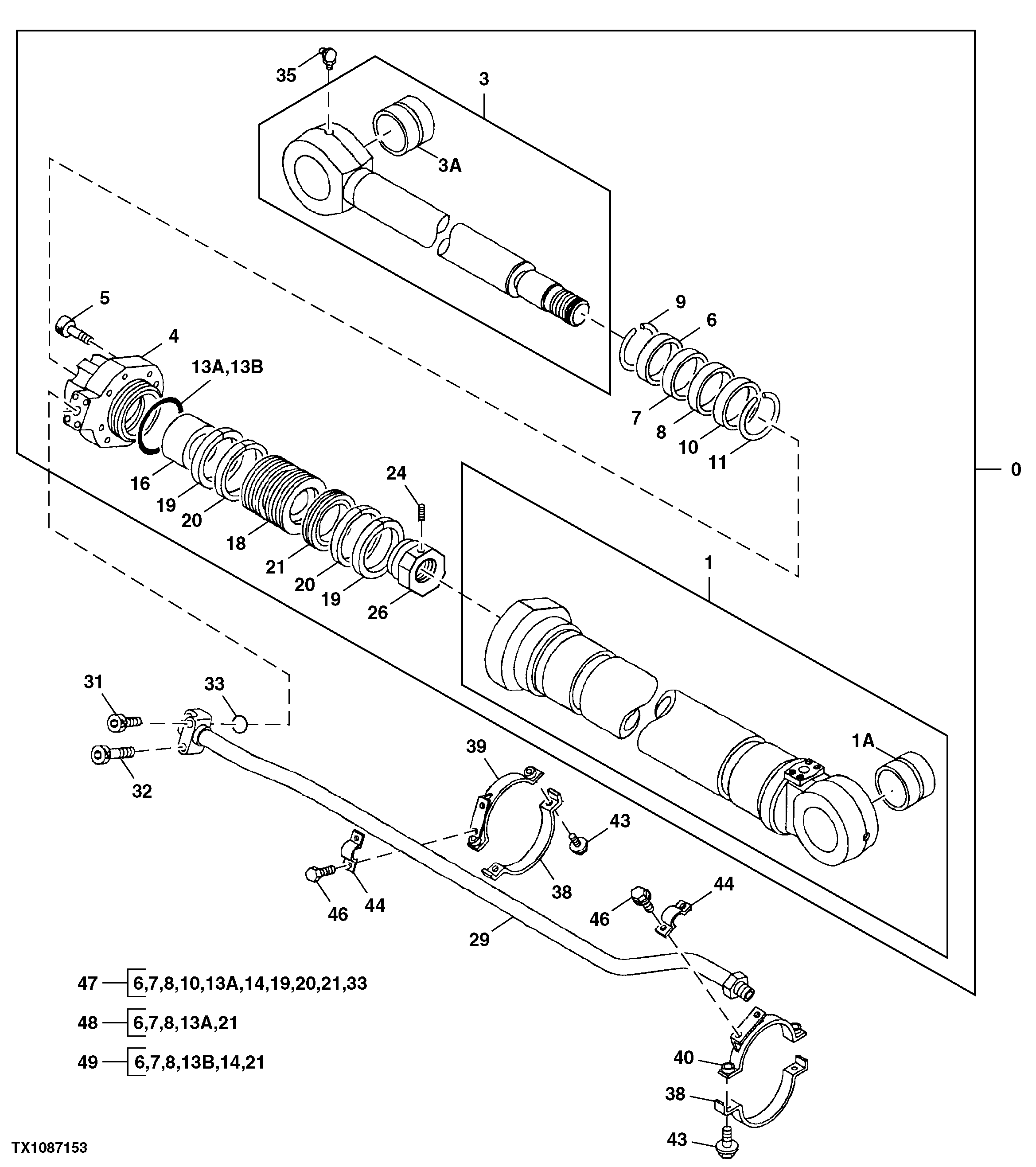 Схема запчастей John Deere 70LC - 268 - Arm Cylinder 3360 HYDRAULIC SYSTEM