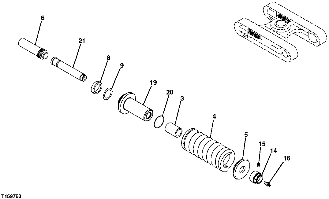 Схема запчастей John Deere 60LC - 8 - Adjuster (041911 - ) 0130 Track Systems