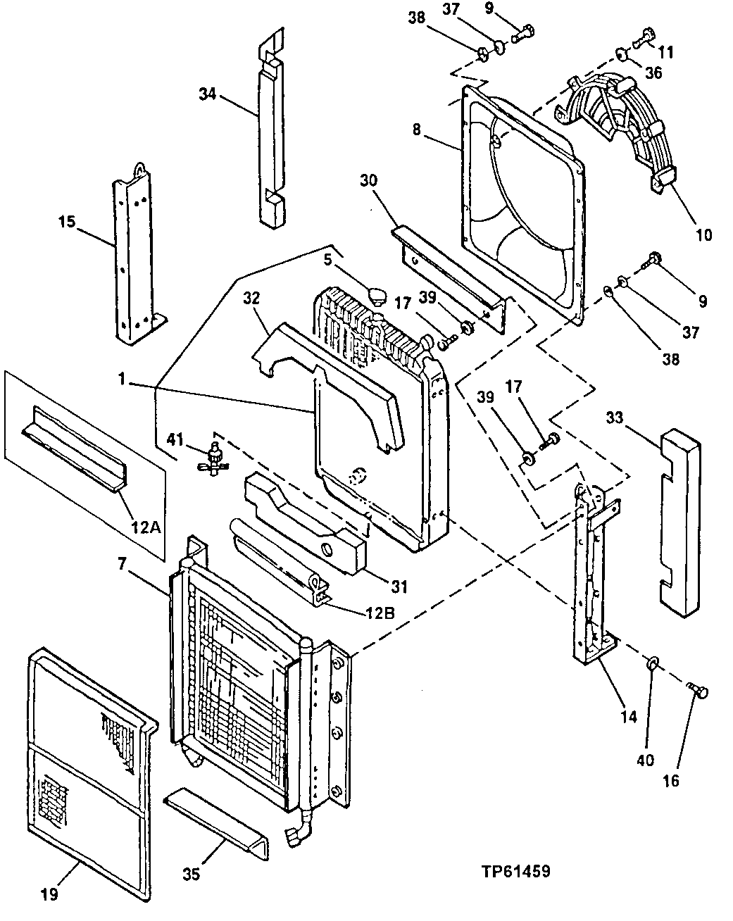 Схема запчастей John Deere 60LC - 130 - Radiator 0510 Engine Cooling Systems